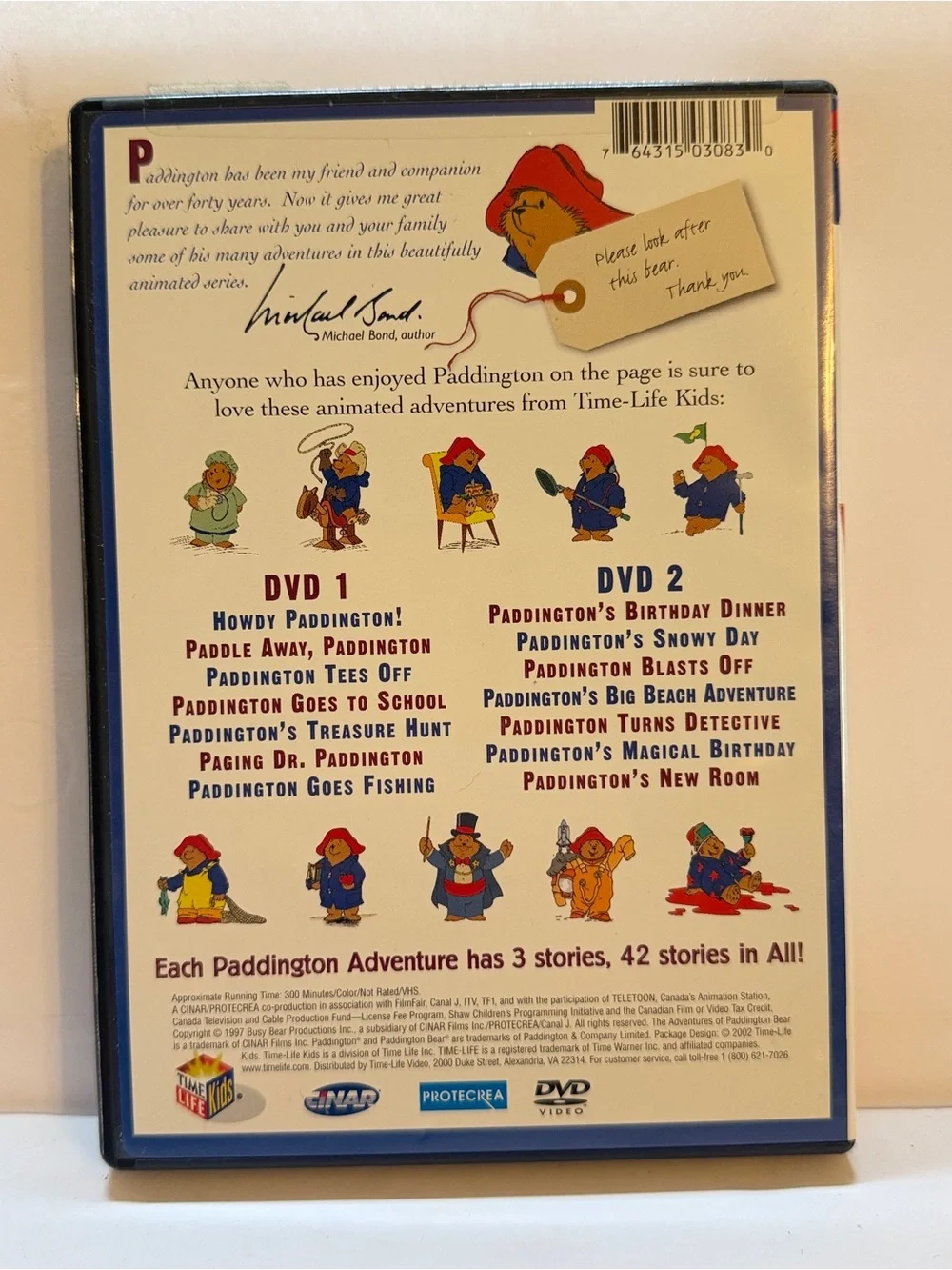 Time-Life Classics Paddington Bear Complete Collection DVD - Blue & Red